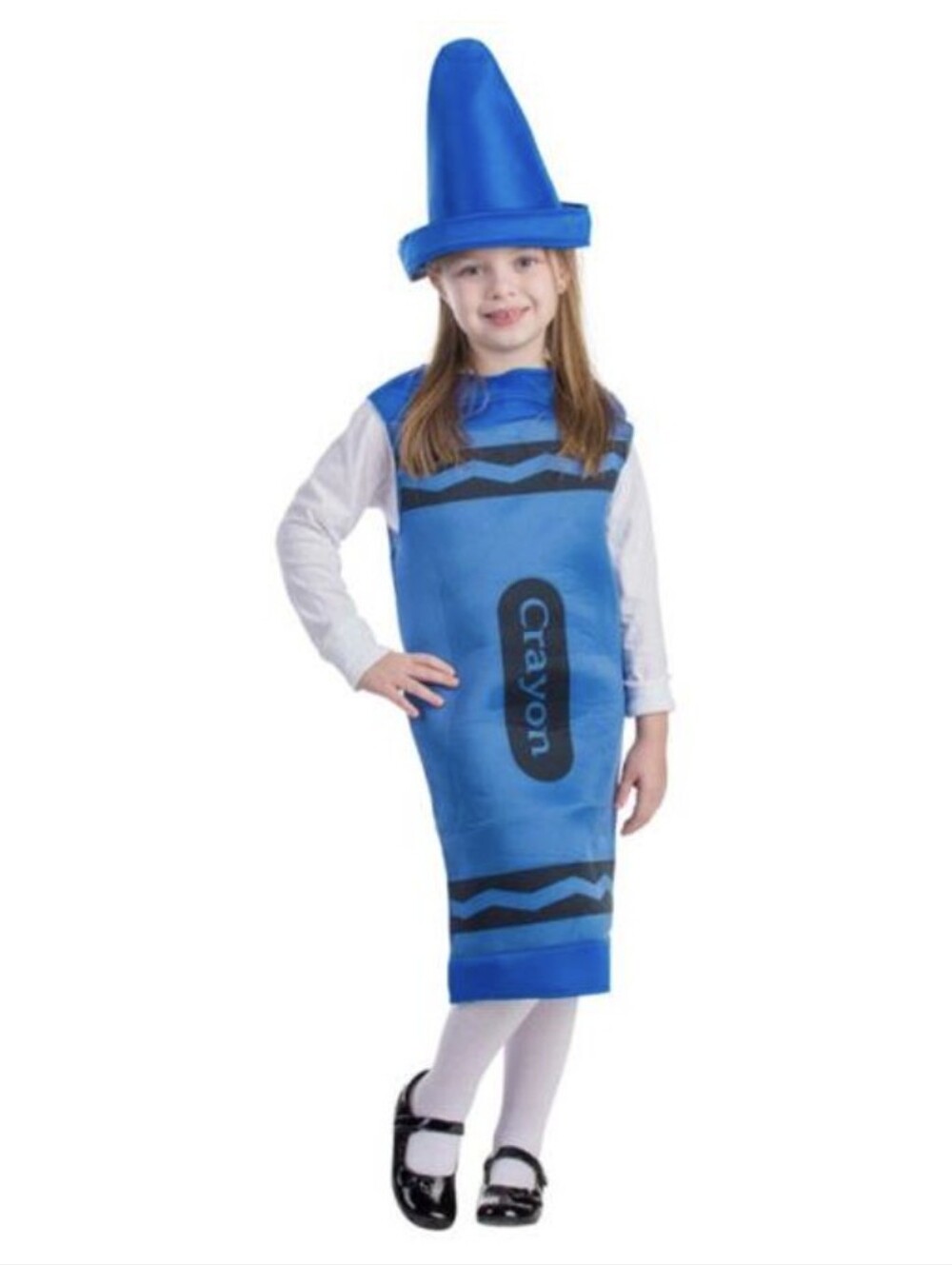 Blue Crayon Costume, Size Small Age: 4 to 6 Halloween Costume, Dress Up